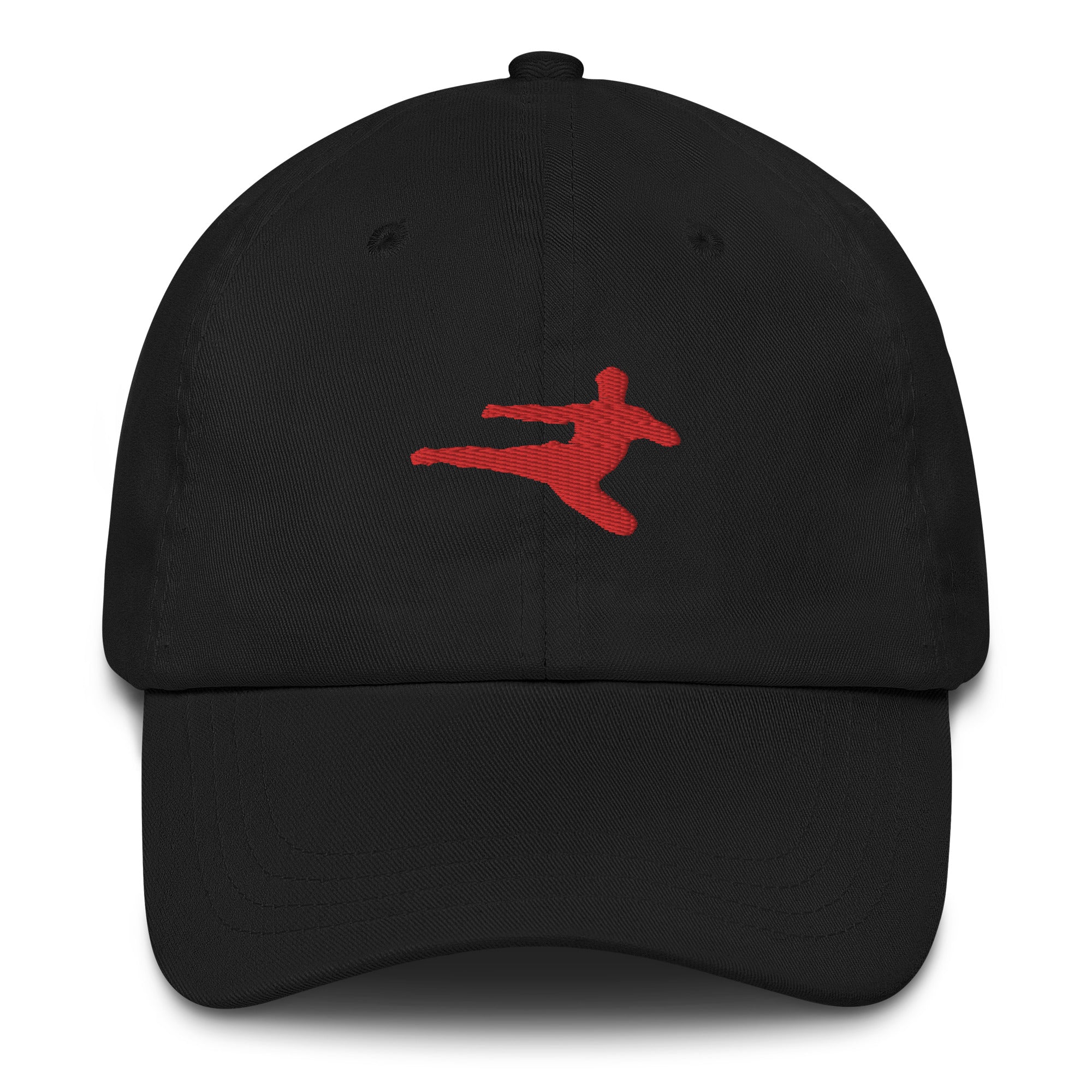 Kickboxer Flying Kick Logo Dad hat