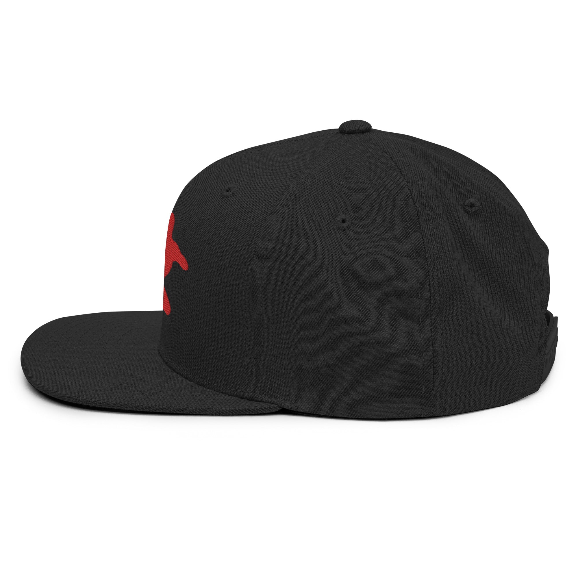 Kickboxer Flying Kick Logo Snapback Hat