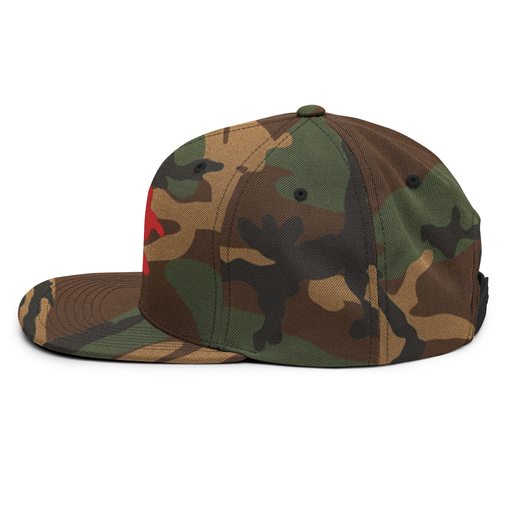 Kickboxer Flying Kick Logo Snapback Hat