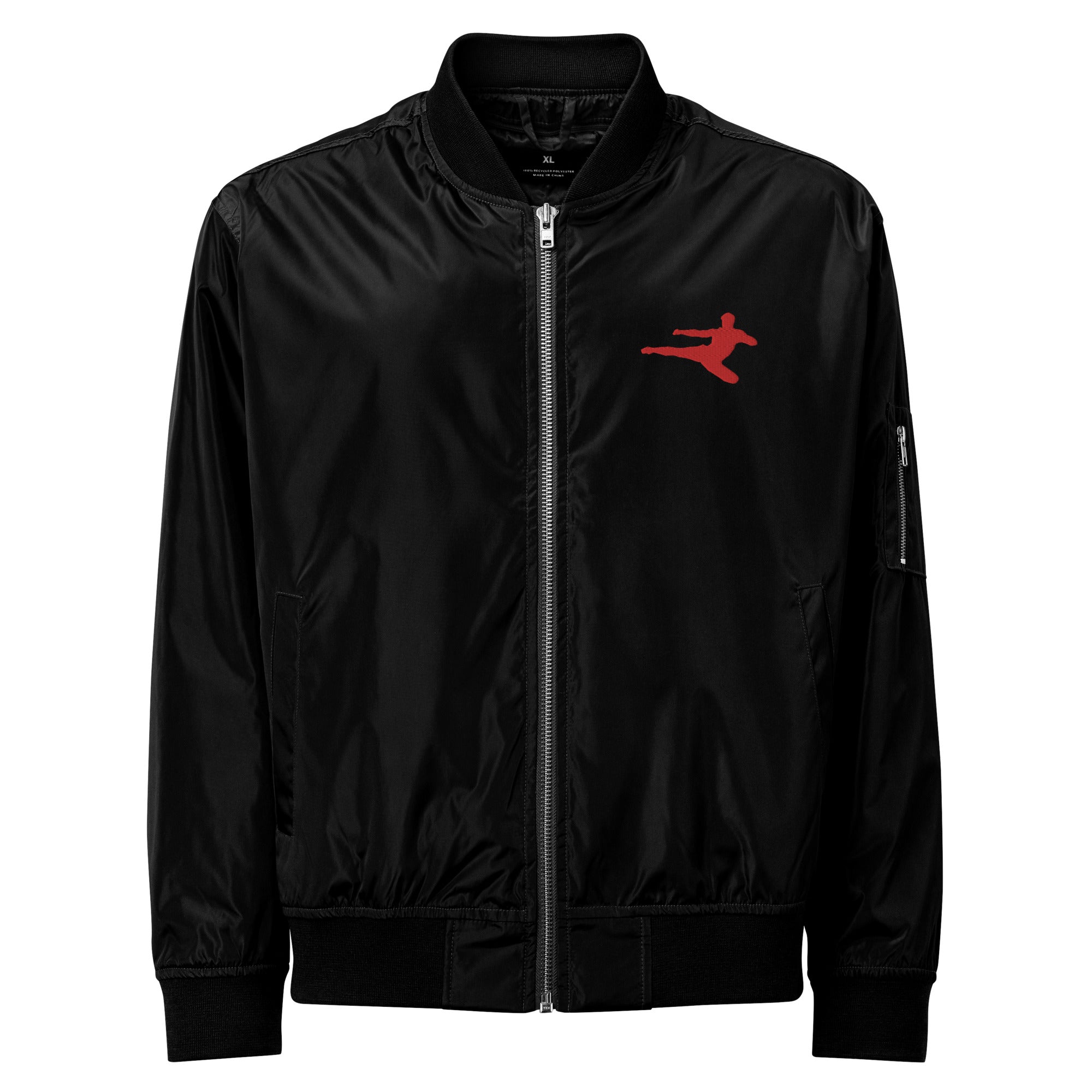 Kickboxer Flying Kick Logo bomber jacket