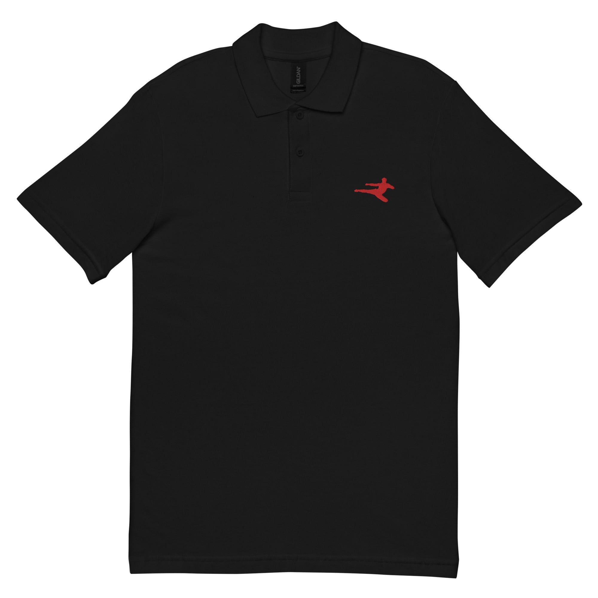 Kickboxer Flying Kick Logo Unisex Polo Shirt