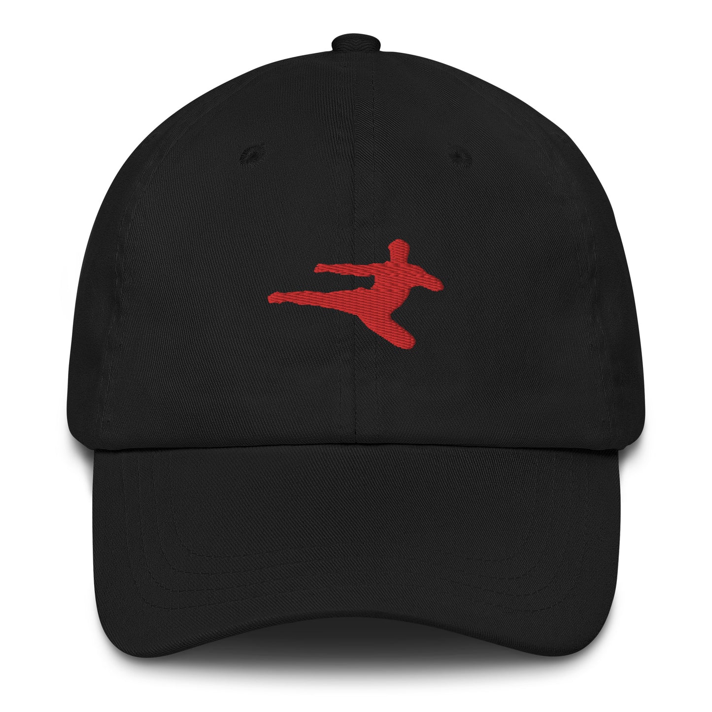 Kickboxer Flying Kick Logo Dad hat