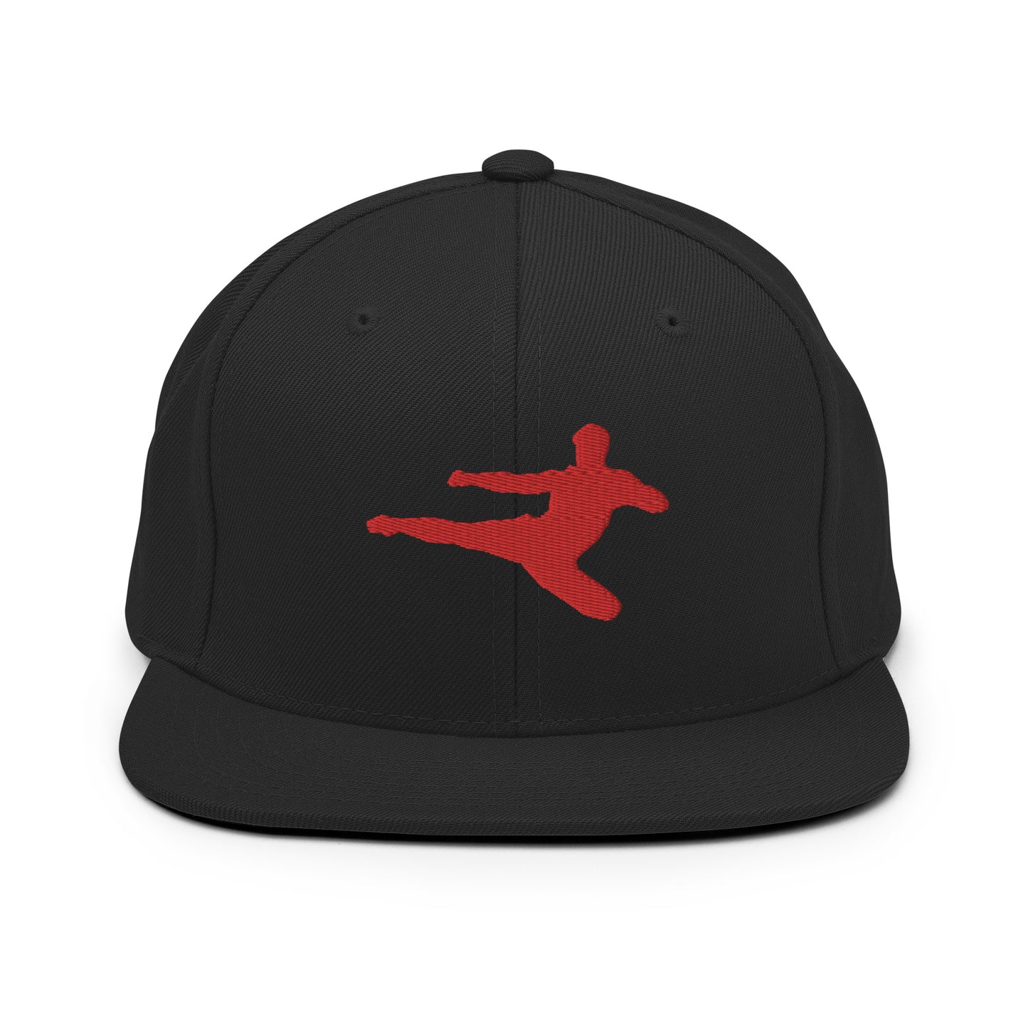 Kickboxer Flying Kick Logo Snapback Hat
