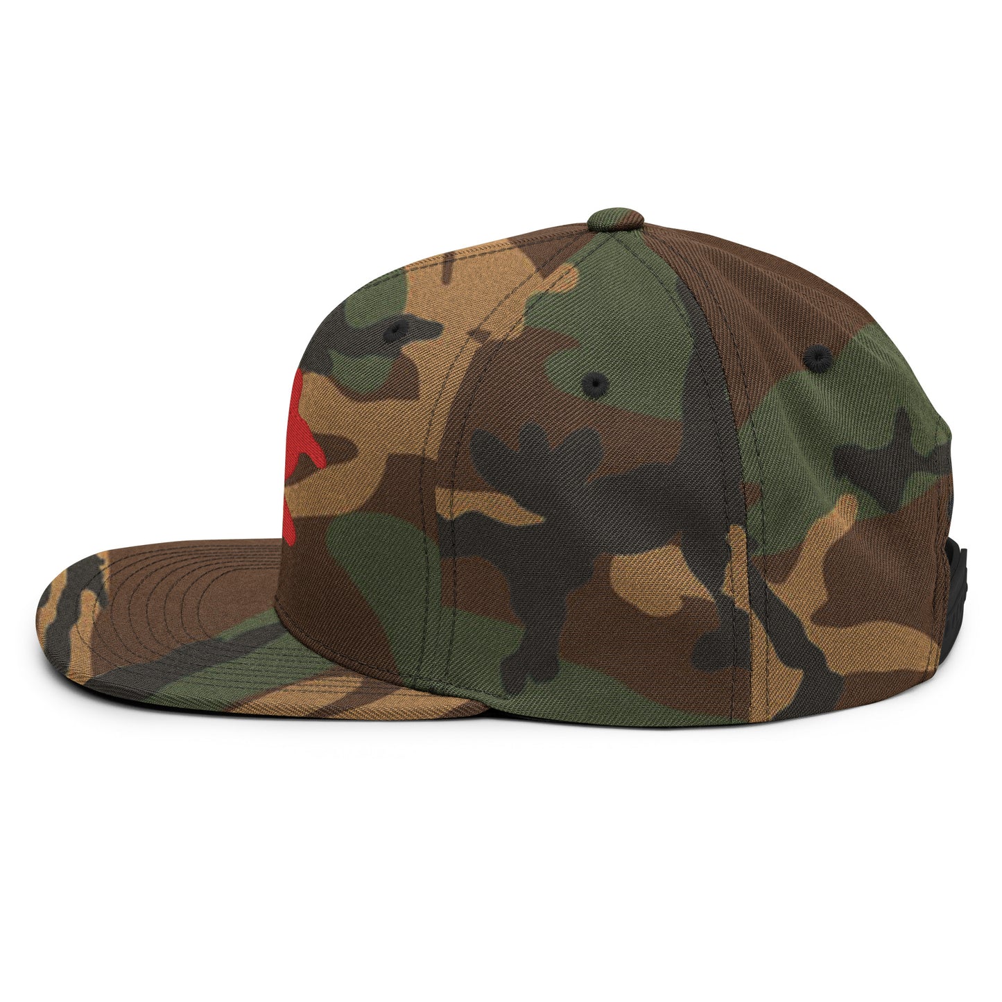 Kickboxer Flying Kick Logo Snapback Hat